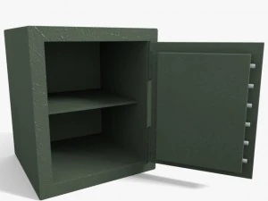 safe and sacks of money 3D Model