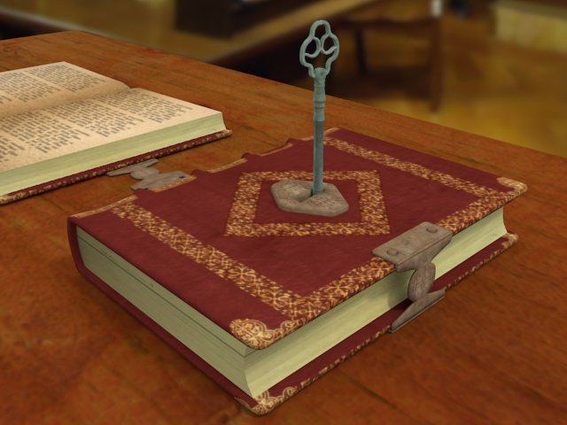 key of the book 3D Model .c4d .max .obj .3ds .fbx .stl .blend 
