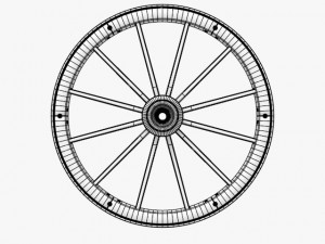wagon wheel Modelo 3D