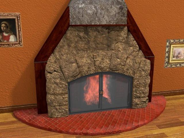 fireplace 3D Model .c4d .max .obj .3ds .fbx .stl .blend 