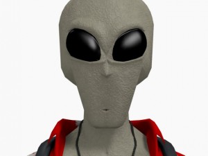 grey alien tourist 3D-Modell