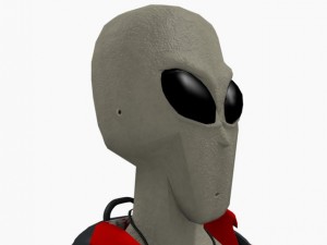 grey alien tourist 3D-Modell