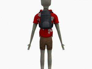 grey alien tourist 3D-Modell