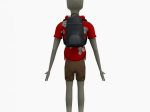 grey alien tourist 3D Model