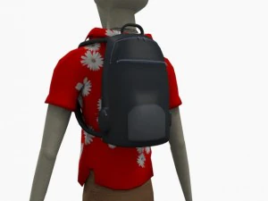grey alien tourist 3D Model