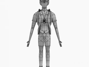 grey alien tourist 3D Model