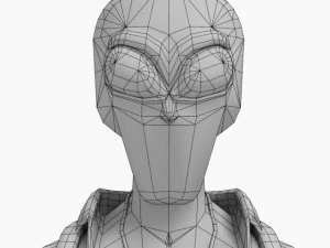 grey alien tourist 3D Model