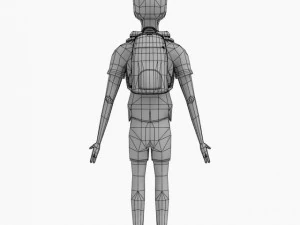 grey alien tourist 3D Model