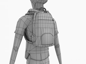 grey alien tourist 3D Model