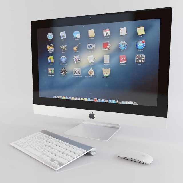 apple imac 3D-Modell .c4d .max .obj .3ds .fbx .stl .blend 