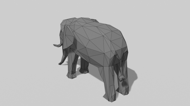 elephant 3D Model in Elephant 3DExport