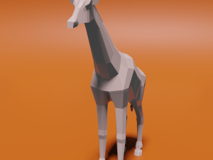 Low poly giraffe 3D Model
