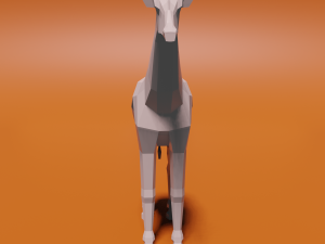 Low poly giraffe 3D Model