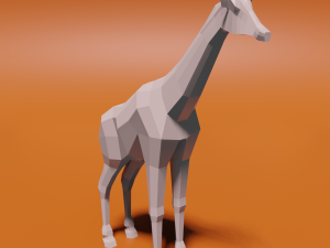 Low poly giraffe 3D Model