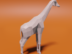 Low poly giraffe 3D Model