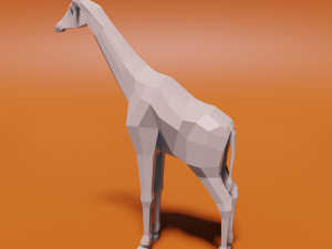 Low poly giraffe 3D Model