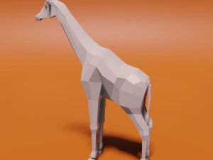 Low poly giraffe 3D Model