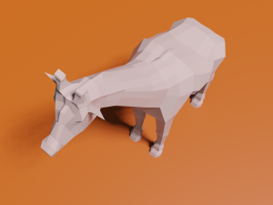 Low poly giraffe 3D Model