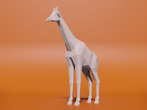 Low poly giraffe 3D Model
