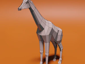 Low poly giraffe 3D Model