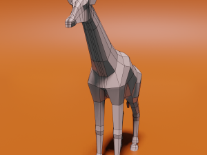 Low poly giraffe 3D Model