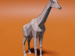 Low poly giraffe 3D Model