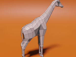 Low poly giraffe 3D Model
