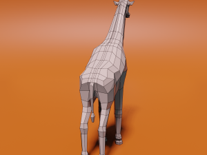Low poly giraffe 3D Model