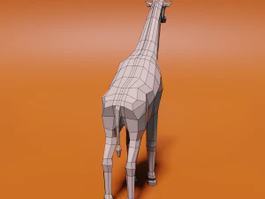 Low poly giraffe 3D Model