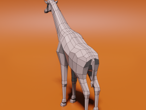 Low poly giraffe 3D Model
