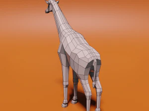 Low poly giraffe 3D Model