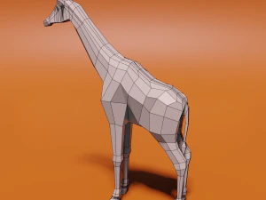 Low poly giraffe 3D Model