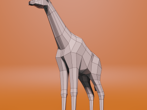Low poly giraffe 3D Model