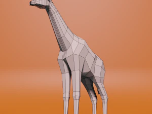 Low poly giraffe 3D Model