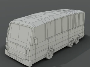 12 low poly cartoon cars 3D Model