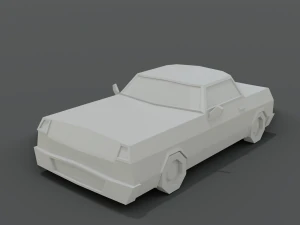 12 low poly cartoon cars 3D Model