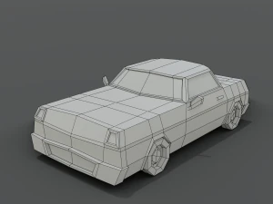 12 low poly cartoon cars 3D Model
