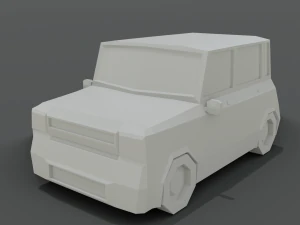 12 low poly cartoon cars 3D Model
