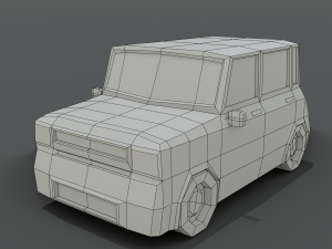 12 low poly cartoon cars 3D Modell