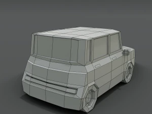 12 low poly cartoon cars 3D Model
