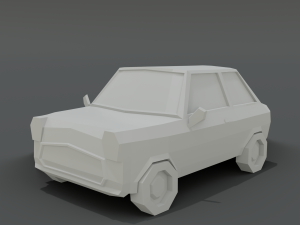 12 low poly cartoon cars 3D Modell