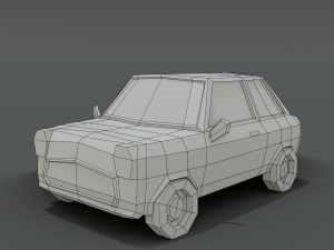 12 low poly cartoon cars 3D Modell