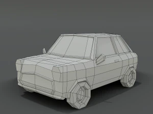 12 low poly cartoon cars 3D Model