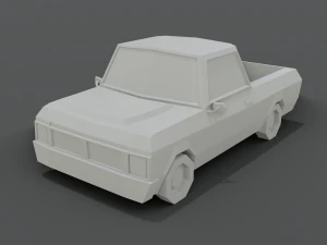 12 low poly cartoon cars 3D Model