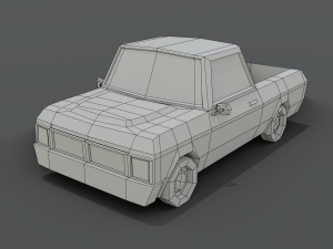 12 low poly cartoon cars 3D Modell