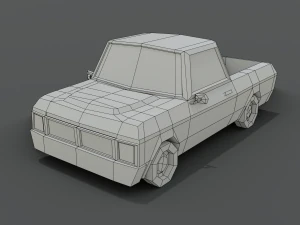 12 low poly cartoon cars 3D Model