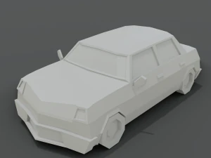 12 low poly cartoon cars 3D Model