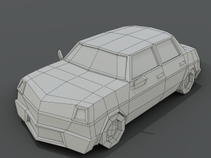 12 low poly cartoon cars 3D Modell