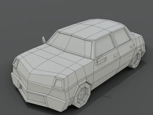 12 low poly cartoon cars 3D Model