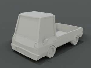 12 low poly cartoon cars 3D Model